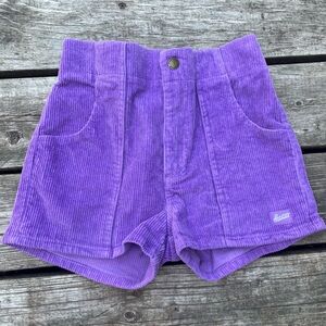 Purple High Waist Women Shorts